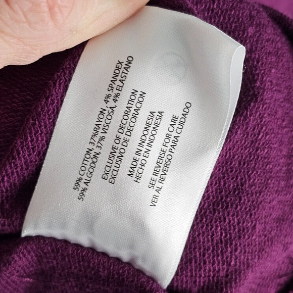 NWT ORVIS Sweater Womens Small Hoodie Burgundy Gray White Striped - Picture 10 of 11